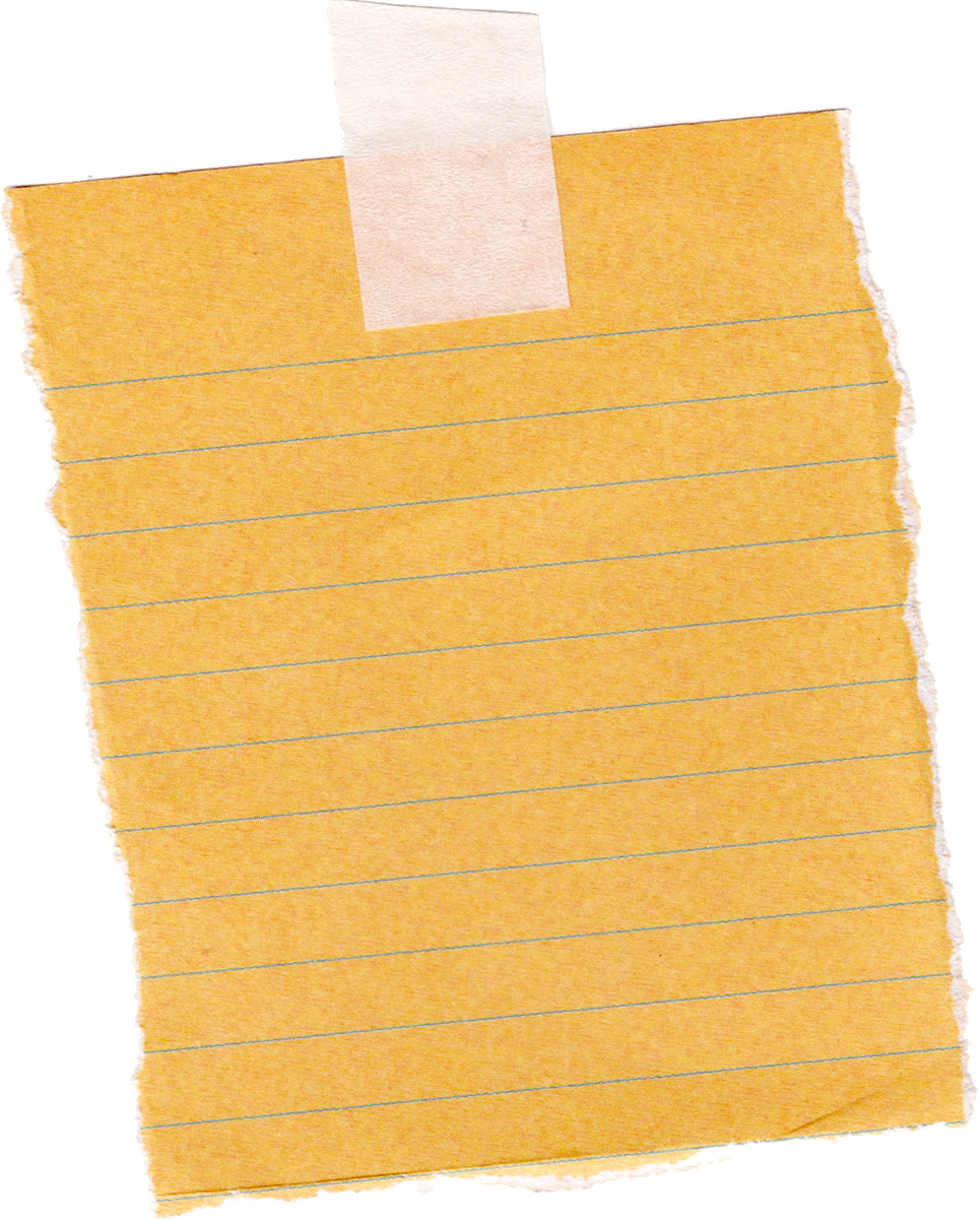 Scrapbook Cutout Yellow Pad Paper